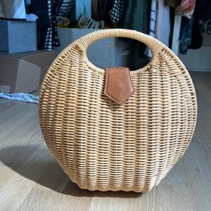 J McLoughlin wicker handbag